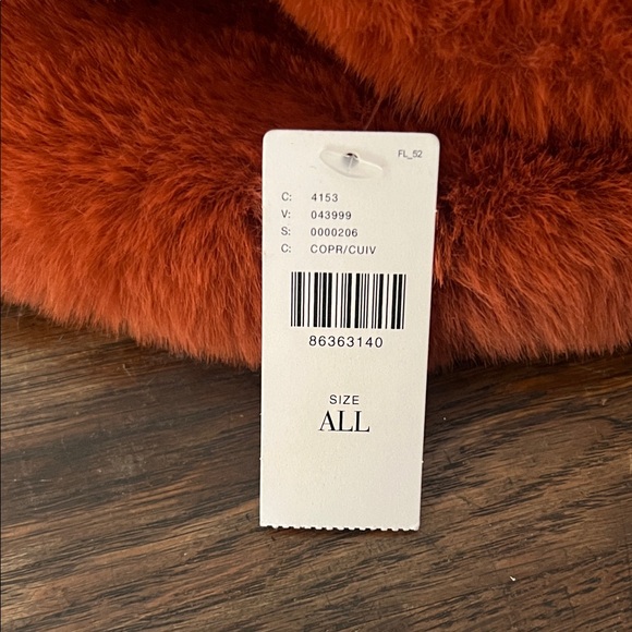 Anthropologie Rust Faux Fur Hat - Picture 2 of 4